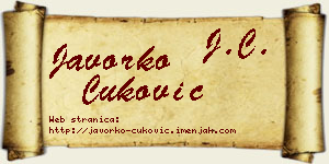 Javorko Ćuković vizit kartica